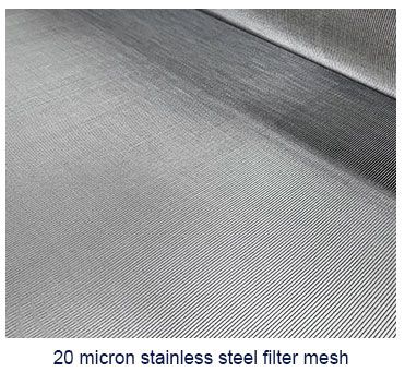 20 micron stainless steel filter mesh 