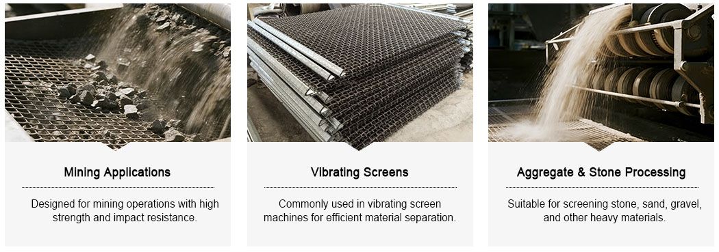 Stainless steel crimped wire mesh is used for decoration, protection, and general applications, while heavy-duty stainless steel mesh is designed for high-impact screening in mining and industrial environments.