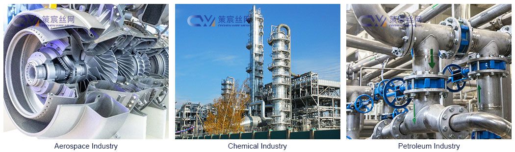 Titanium wire mesh is widely used in chemical filtration, seawater desalination, electrolytic electrodes, aerospace, medical implants, and energy batteries due to its excellent corrosion resistance, high strength, lightweight, and biocompatibility.