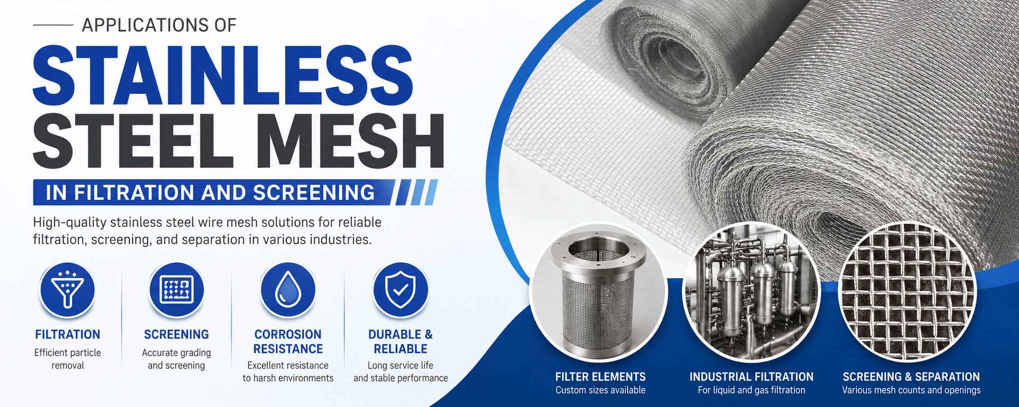 Applications of Stainless Steel Mesh in Filtration and Screening
